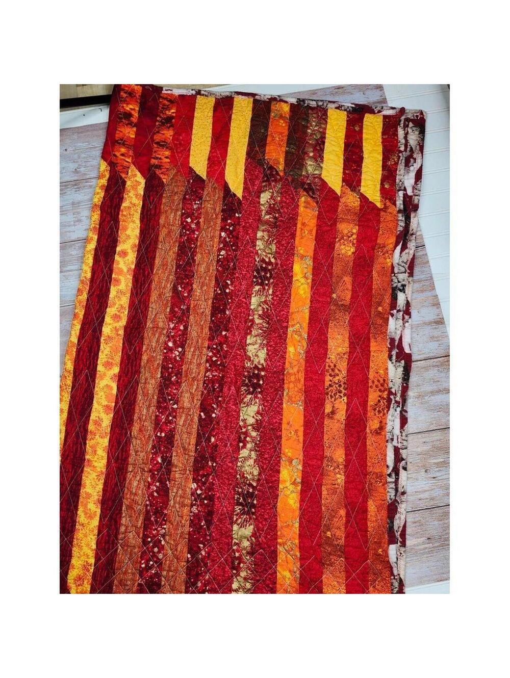 Handmade Patchwork Quilt w/ Cat Print Backing | 46 x 60 Lap Throw